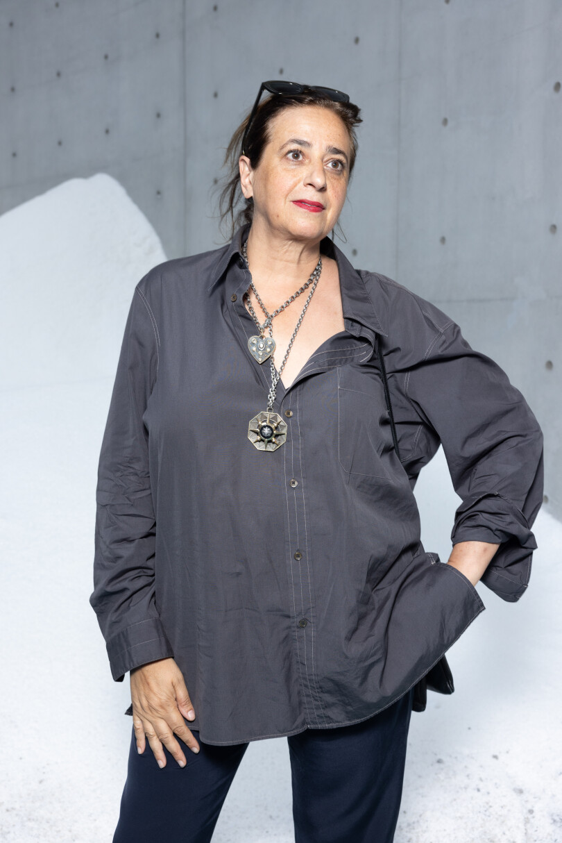 L’architecte et designer India Mahdavi à la Bourse de commerce de Paris en juillet 2022.